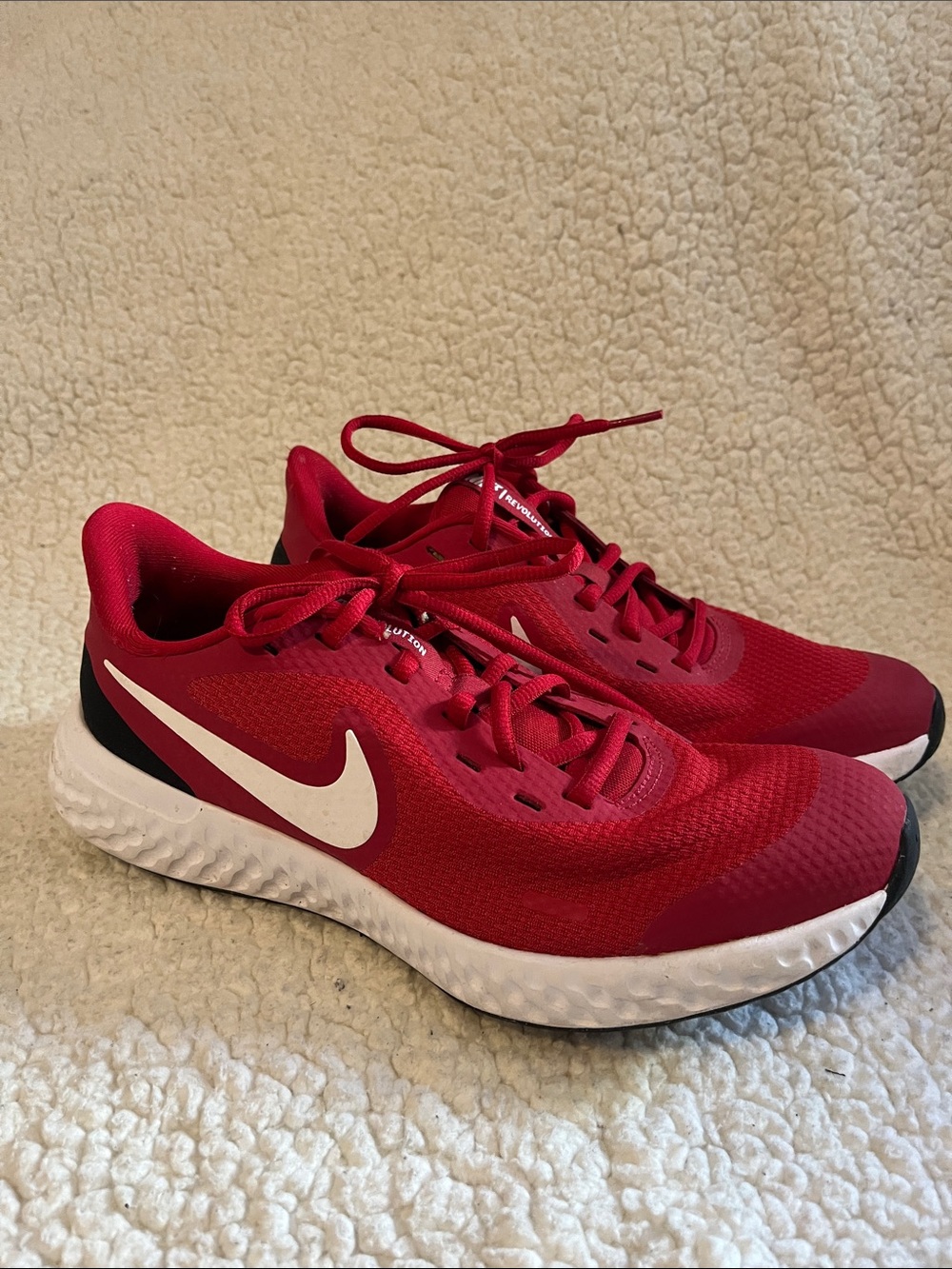 Nike Red Kids' Sneakers with White Swoosh